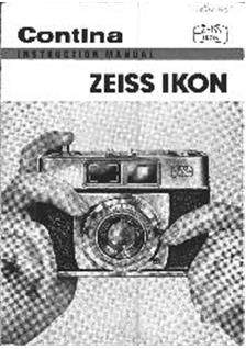 Zeiss Ikon Contina manual. Camera Instructions.